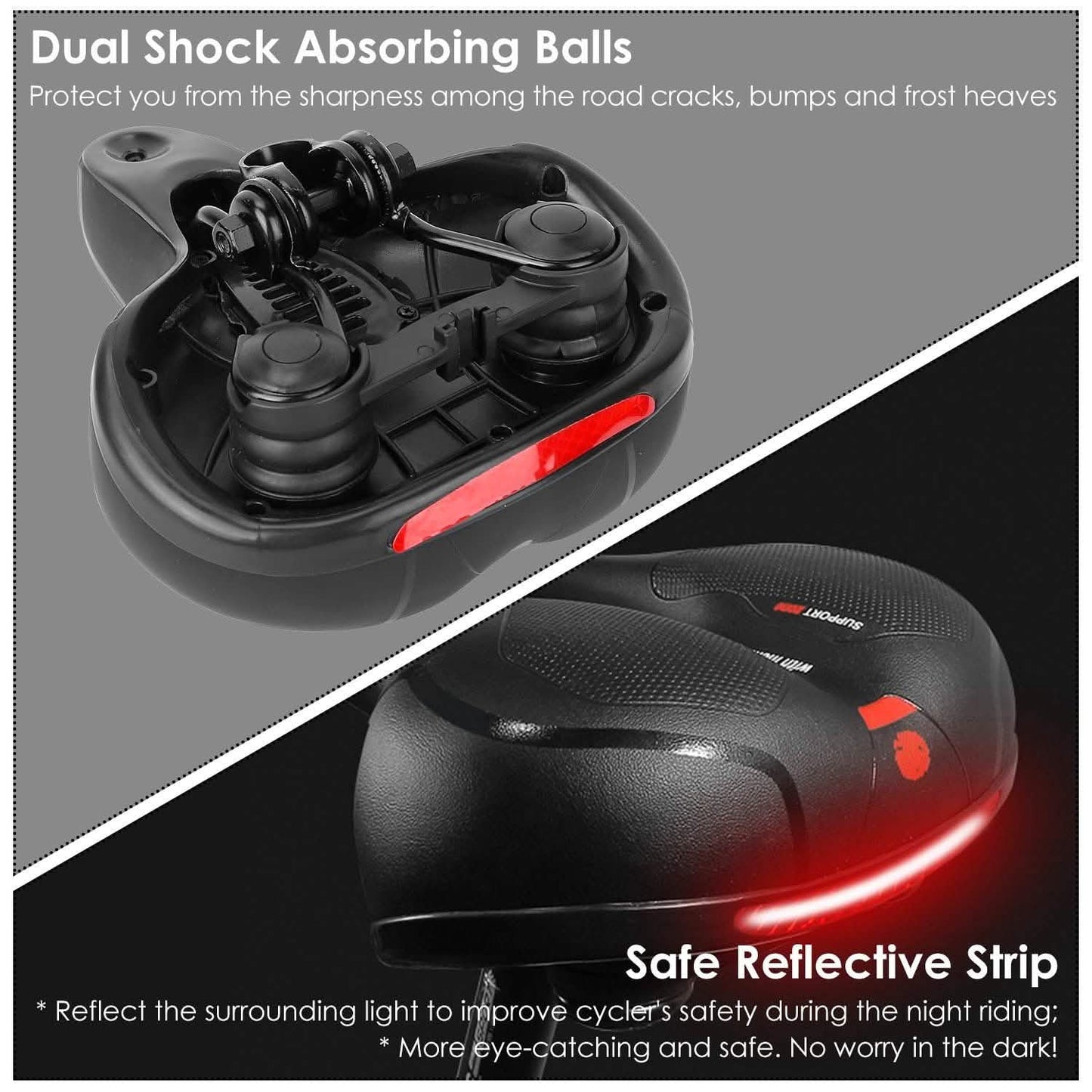 Comfortable Bike Seat Water Resistant MTB Bicycle Padded Saddle DailySale