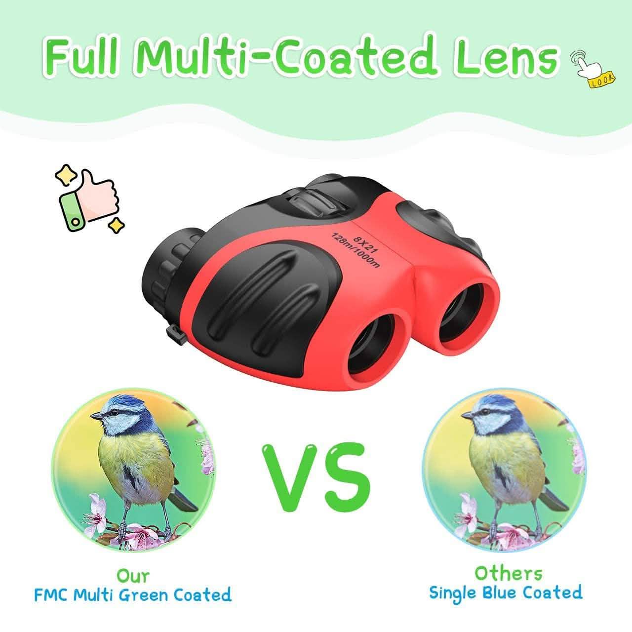 Compact High Resolution Shockproof Binoculars for Kids DailySale