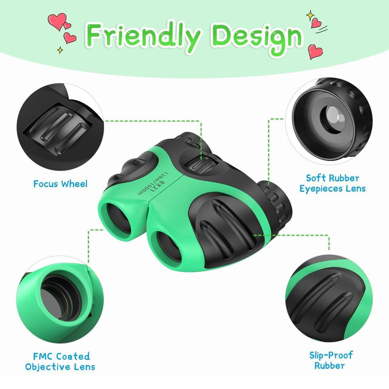 Compact High Resolution Shockproof Binoculars for Kids DailySale