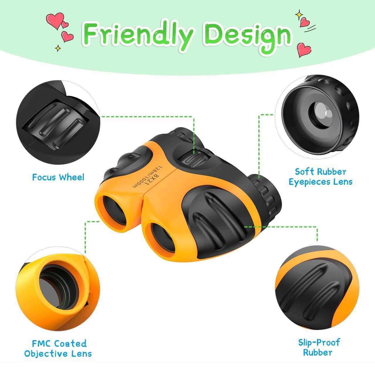 Compact High Resolution Shockproof Binoculars for Kids DailySale