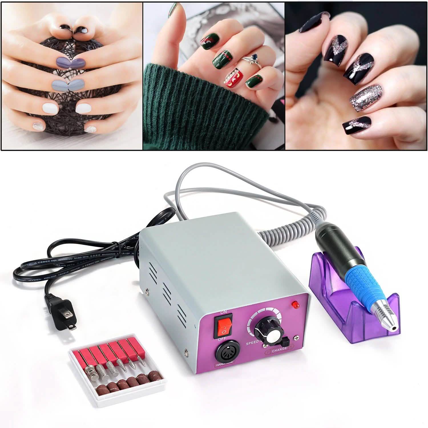 Complete Electric Nail Drill Kit Set Art File Bit Acrylic Manicure Pedicure Band DailySale