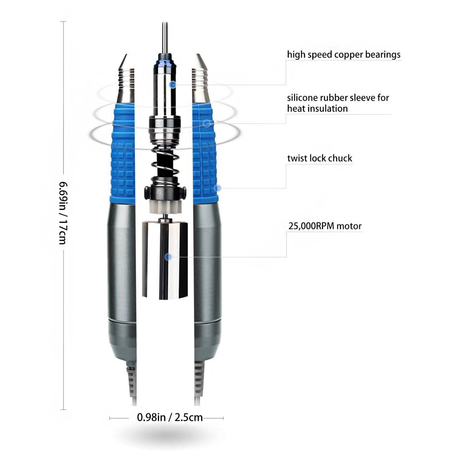 Complete Electric Nail Drill Kit Set Art File Bit Acrylic Manicure Pedicure Band DailySale