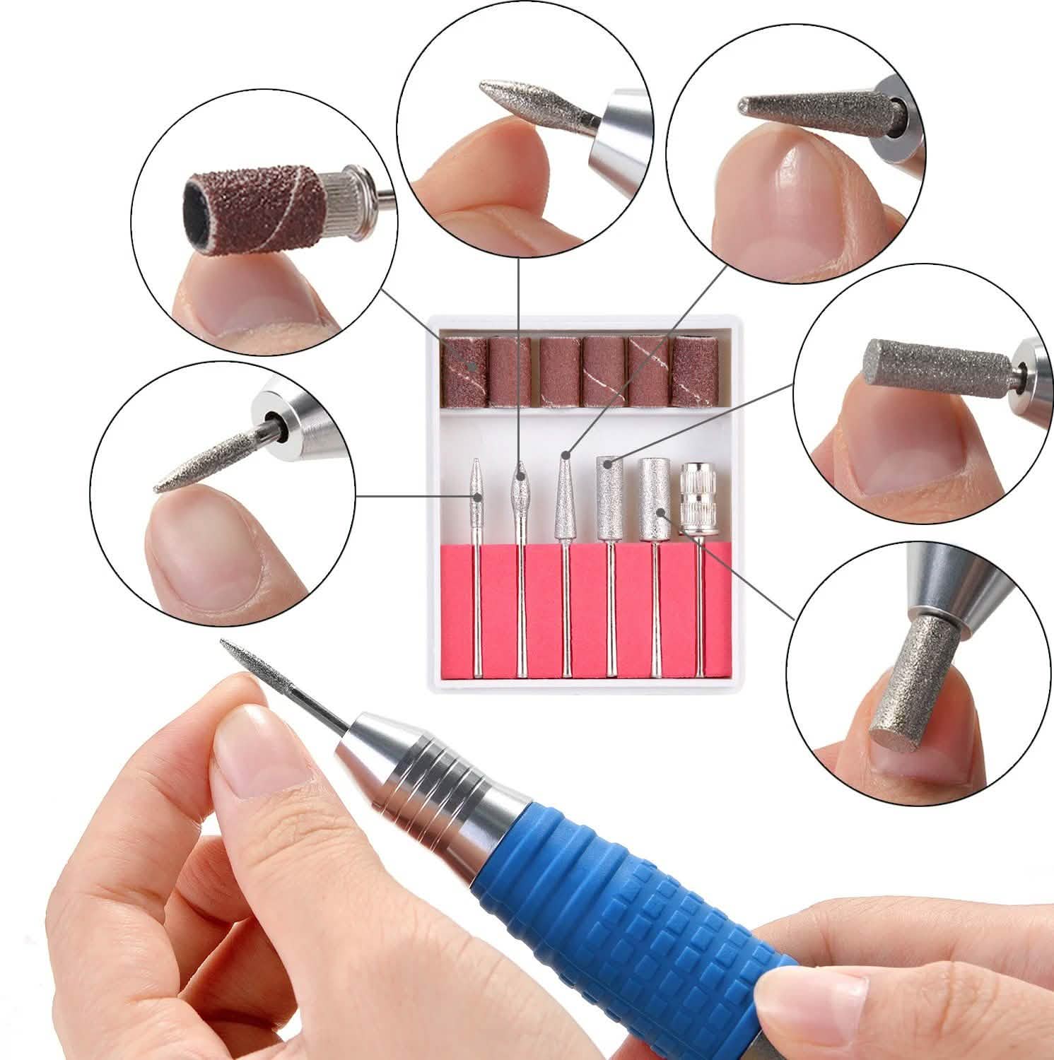 Complete Electric Nail Drill Kit Set Art File Bit Acrylic Manicure Pedicure Band DailySale