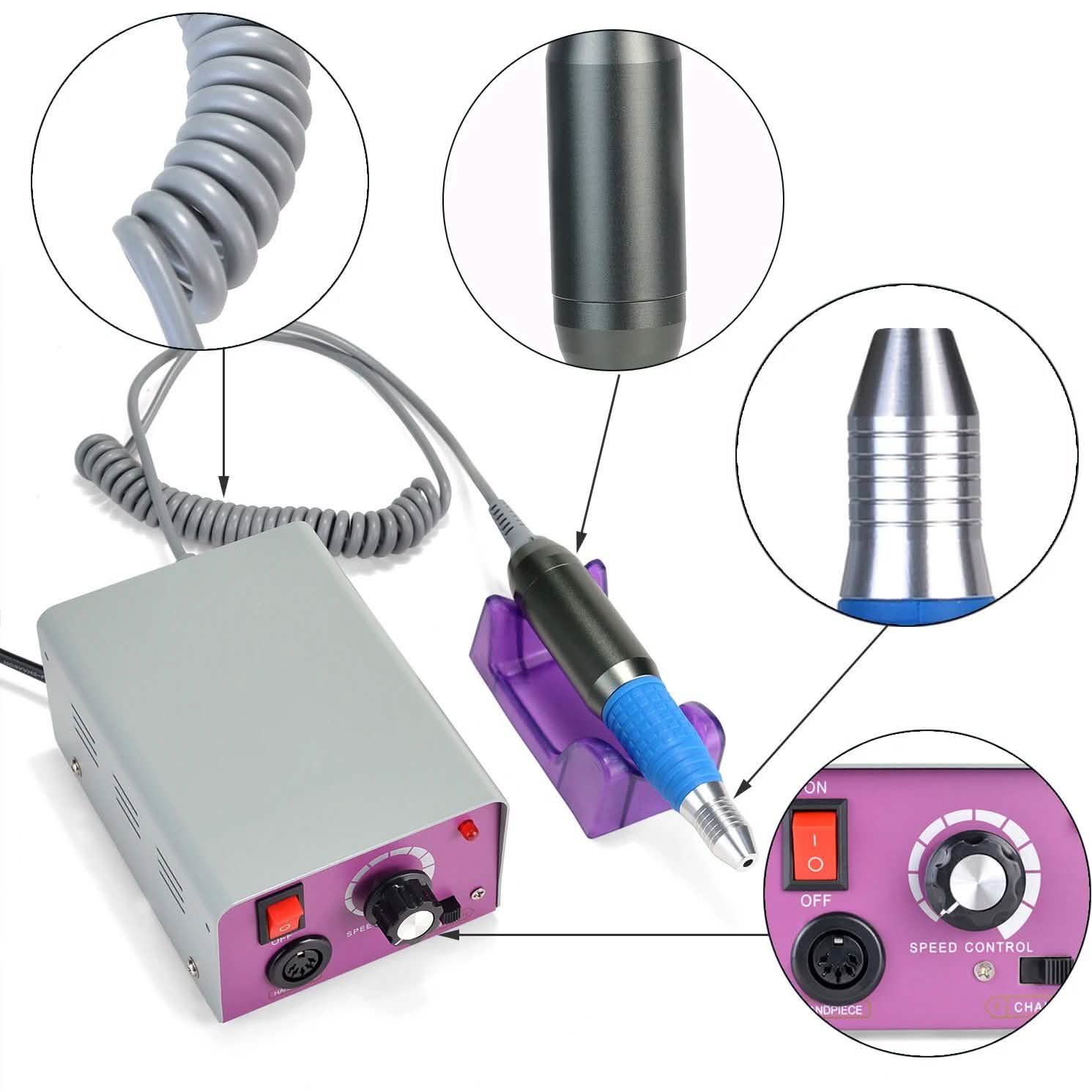 Complete Electric Nail Drill Kit Set Art File Bit Acrylic Manicure Pedicure Band DailySale