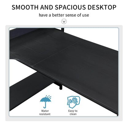 Computer Desk with 4 Tier Storage Shelves Large L-Shaped DailySale