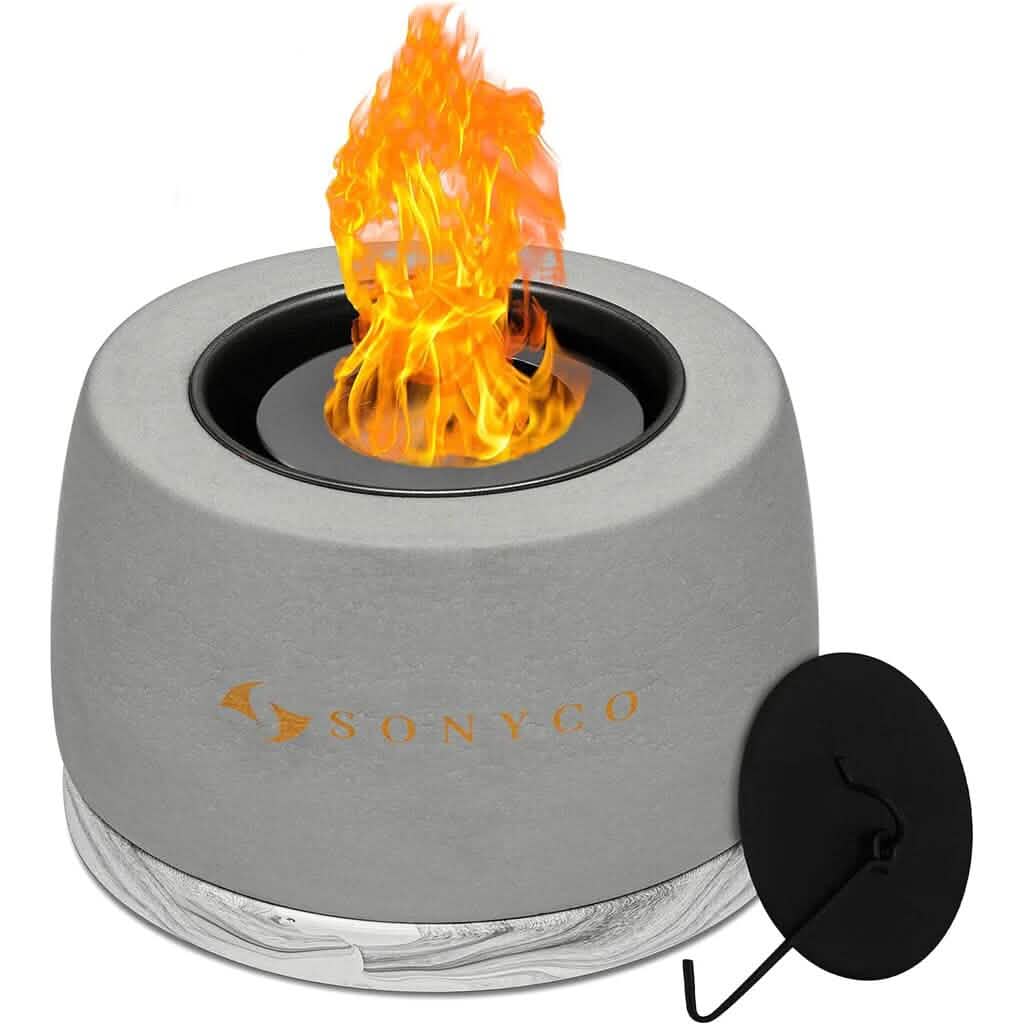 Concrete Tabletop Fire Pit DailySale