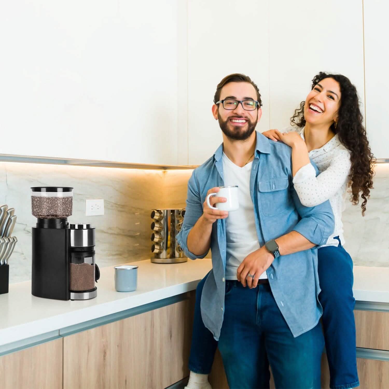 Conical Bur Coffee Bean Electric Grinder with 25 Grind Settings DailySale