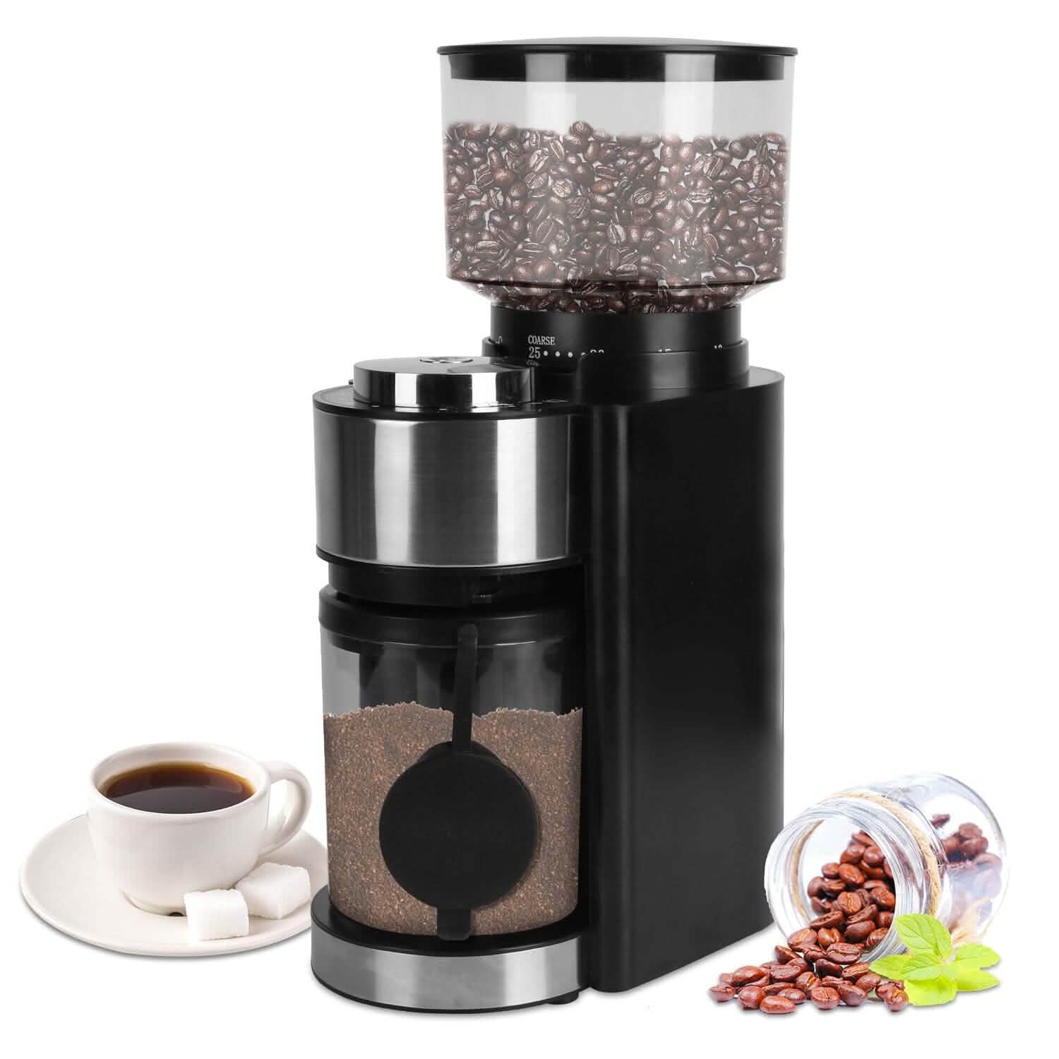 Conical Bur Coffee Bean Electric Grinder with 25 Grind Settings DailySale