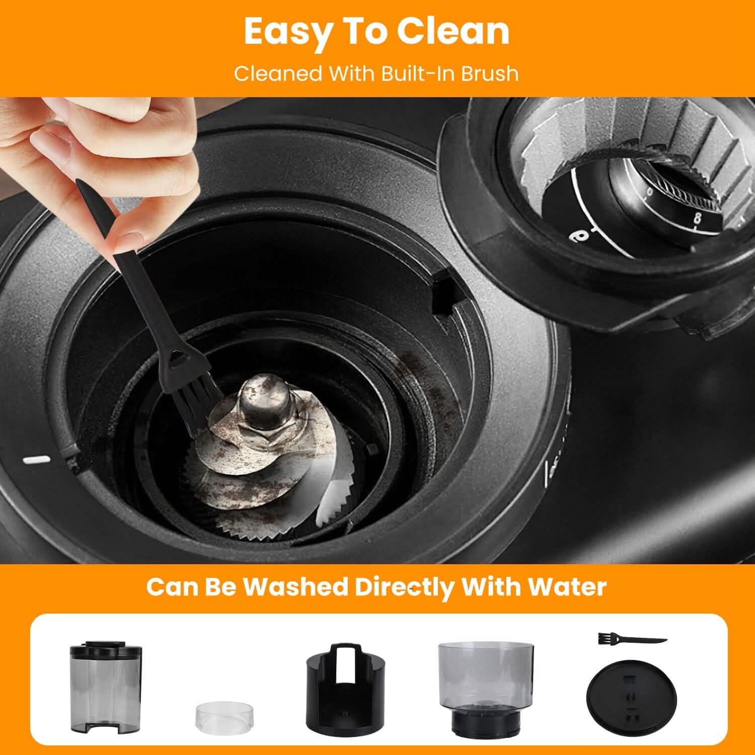 Conical Bur Coffee Bean Electric Grinder with 25 Grind Settings DailySale