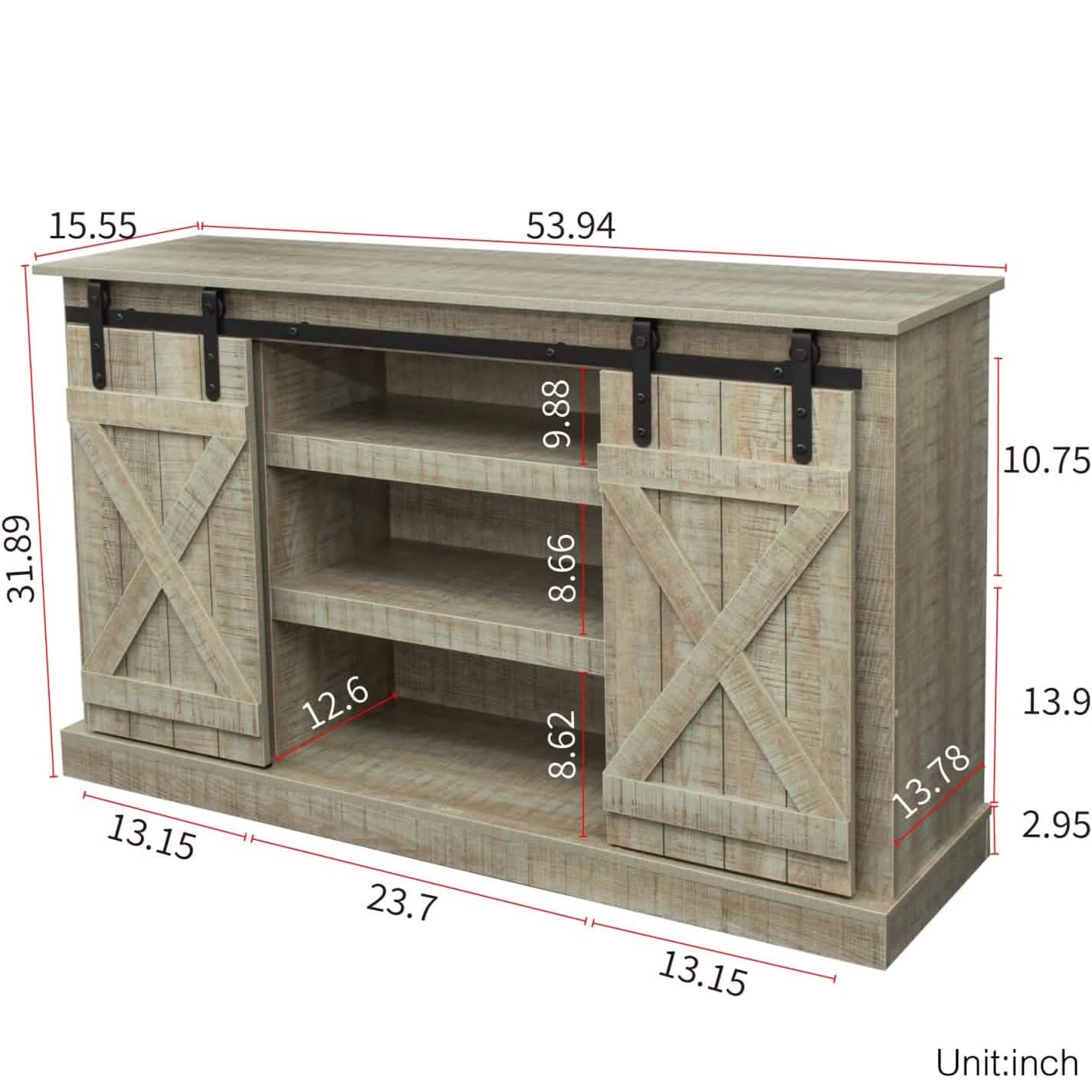 Console Table TV Cabinet with Locker DailySale