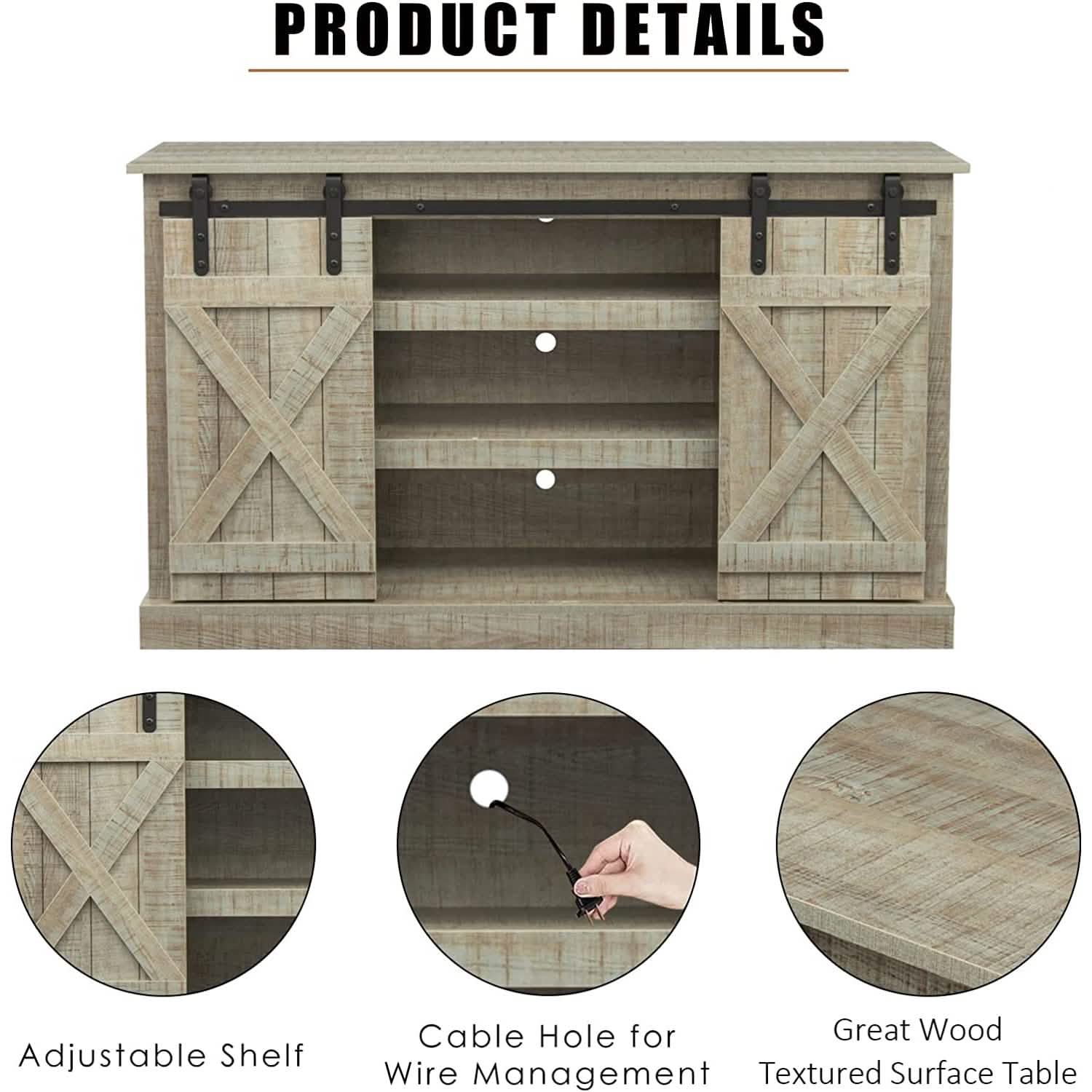 Console Table TV Cabinet with Locker DailySale