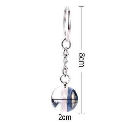 Constellation Double Side Cabochon Glass Ball Keychain DailySale