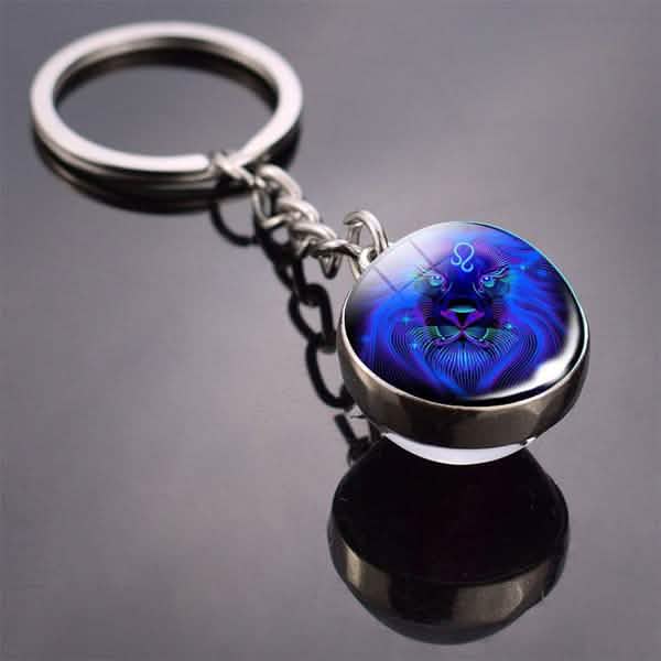 Constellation Double Side Cabochon Glass Ball Keychain DailySale