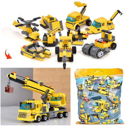 Construction Truck Building Blocks City Building Bricks Set DailySale