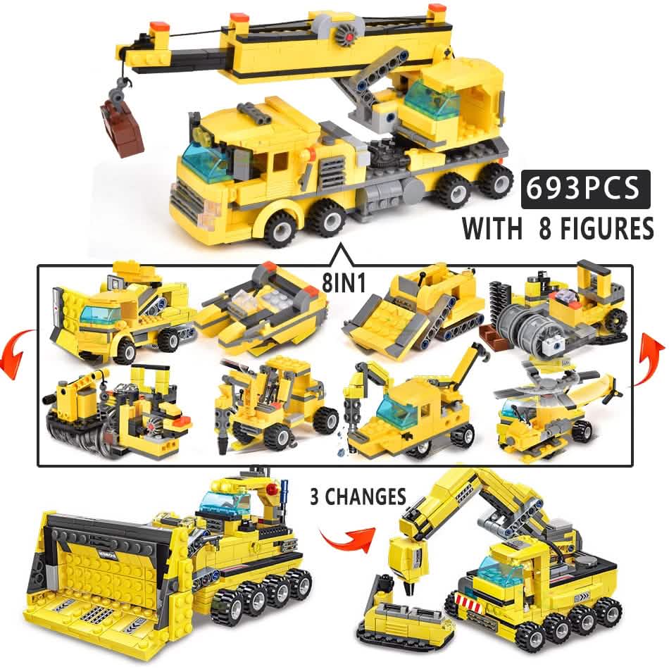 Construction Truck Building Blocks City Building Bricks Set DailySale