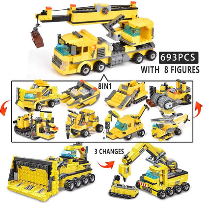 Construction Truck Building Blocks City Building Bricks Set DailySale
