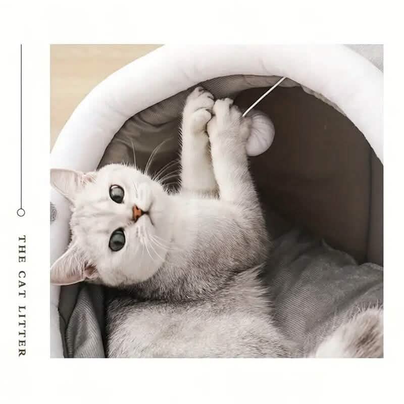 Contemporary Polyester Fiber Cat Bed DailySale