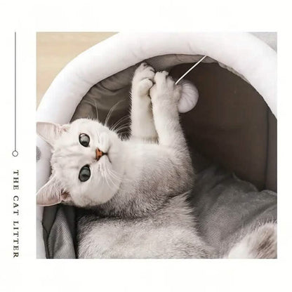 Contemporary Polyester Fiber Cat Bed DailySale