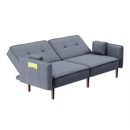 Convertible Futon Sofa Bed with 2 Pillows DailySale