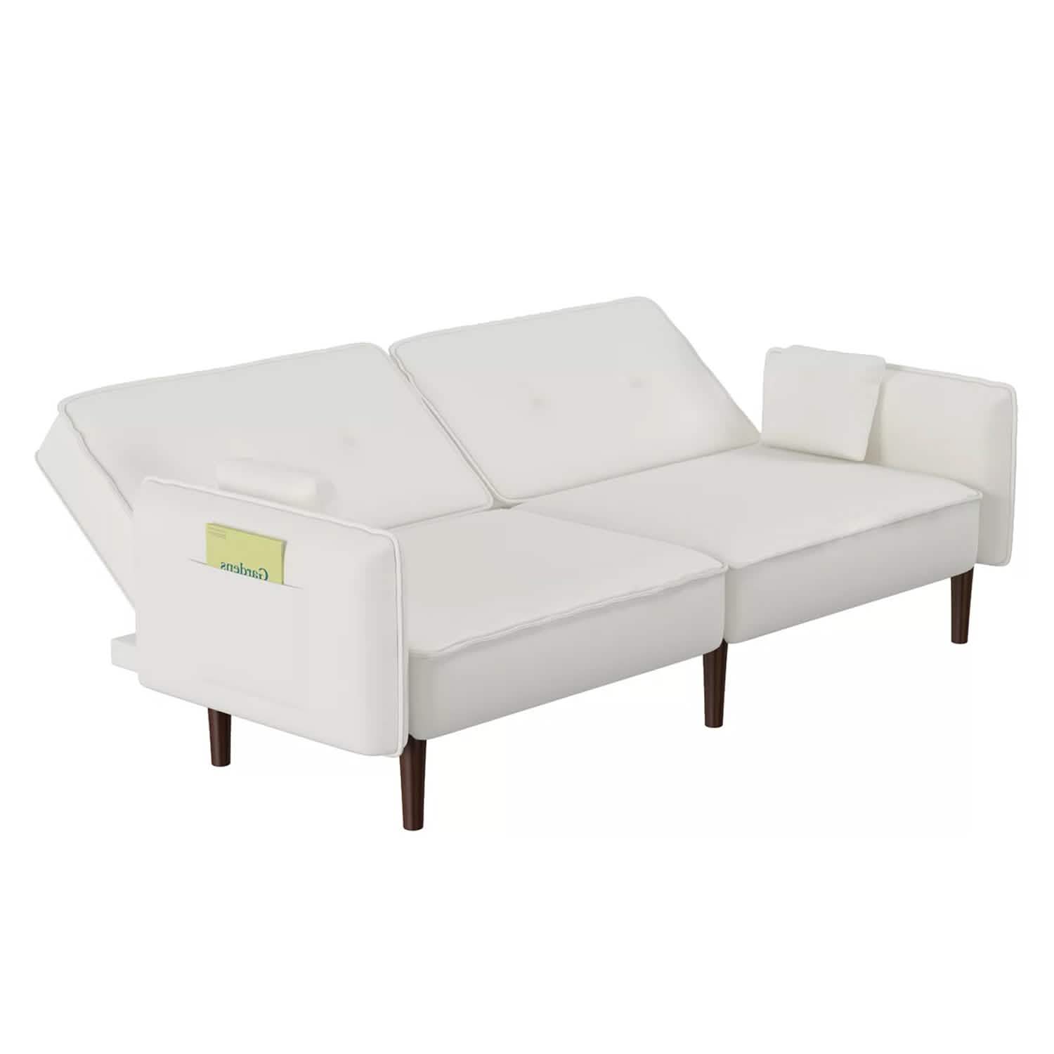 Convertible Futon Sofa Bed with 2 Pillows DailySale