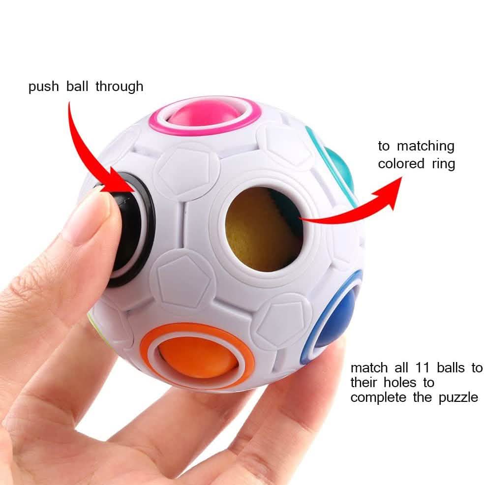 Coogam Rainbow Puzzle Ball with Pouch Color-Matching Puzzle Game DailySale