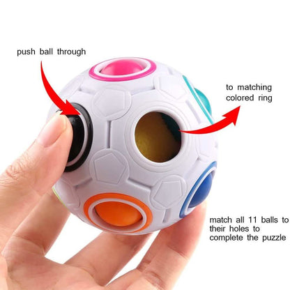 Coogam Rainbow Puzzle Ball with Pouch Color-Matching Puzzle Game DailySale