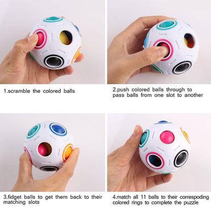 Coogam Rainbow Puzzle Ball with Pouch Color-Matching Puzzle Game DailySale
