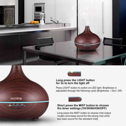Cool Mist Humidifier Ultrasonic Aromatherapy Diffuser DailySale