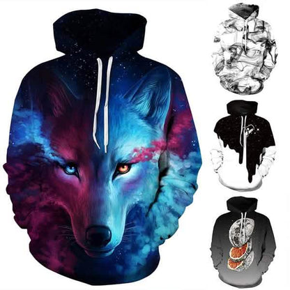 Cool Print Autumn Winter Hoodie DailySale