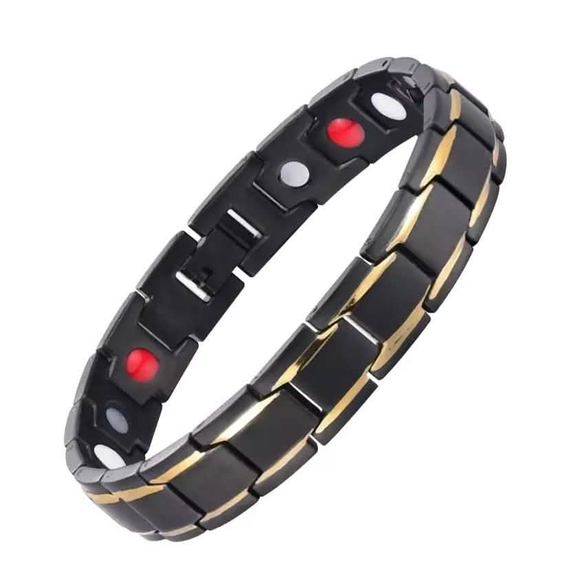 Copper Alloy Magnetic Healthy Care Stone Therapeutic Energy Healing Bracelet DailySale