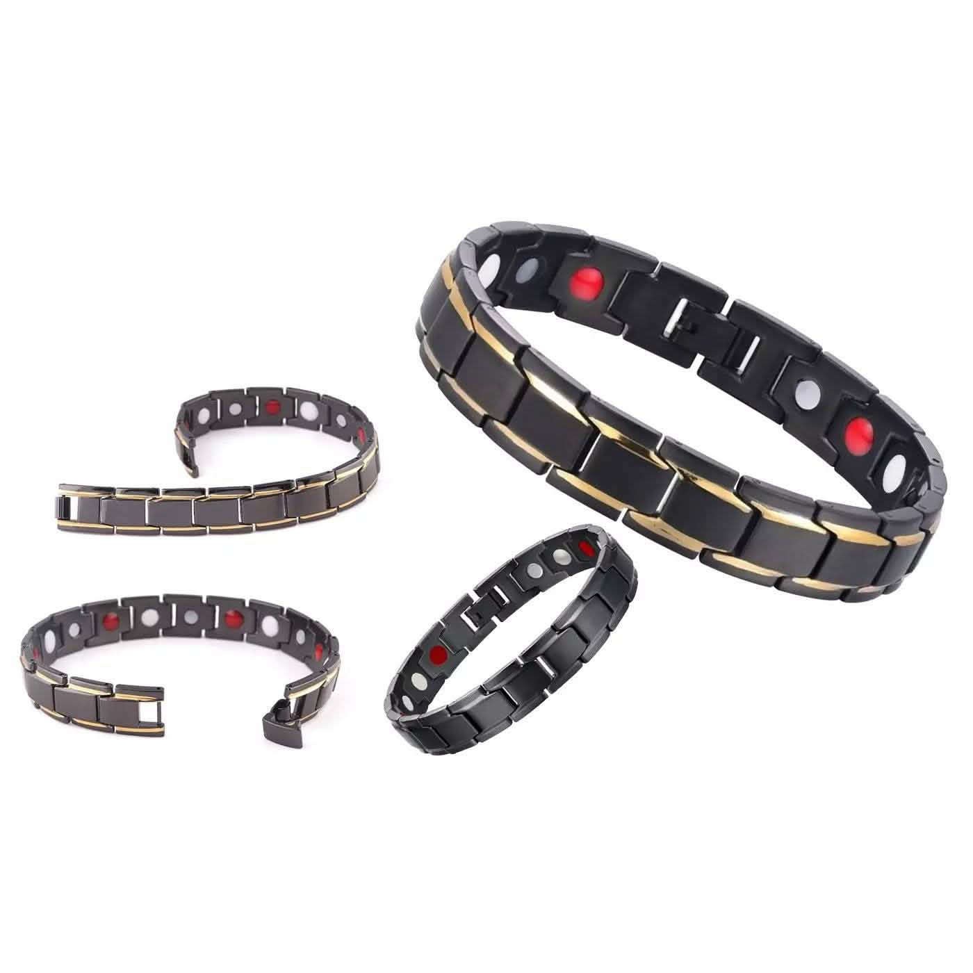 Copper Alloy Magnetic Healthy Care Stone Therapeutic Energy Healing Bracelet DailySale