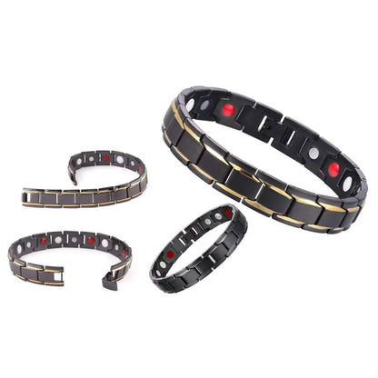 Copper Alloy Magnetic Healthy Care Stone Therapeutic Energy Healing Bracelet DailySale
