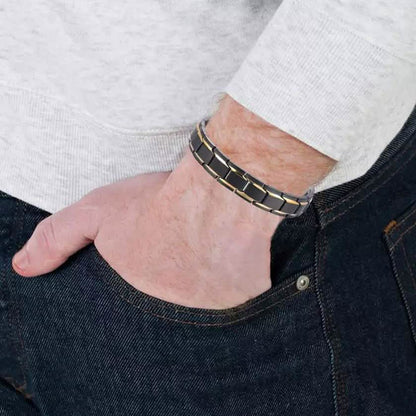 Copper Alloy Magnetic Healthy Care Stone Therapeutic Energy Healing Bracelet DailySale