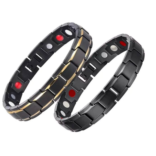 Copper Alloy Magnetic Healthy Care Stone Therapeutic Energy Healing Bracelet DailySale