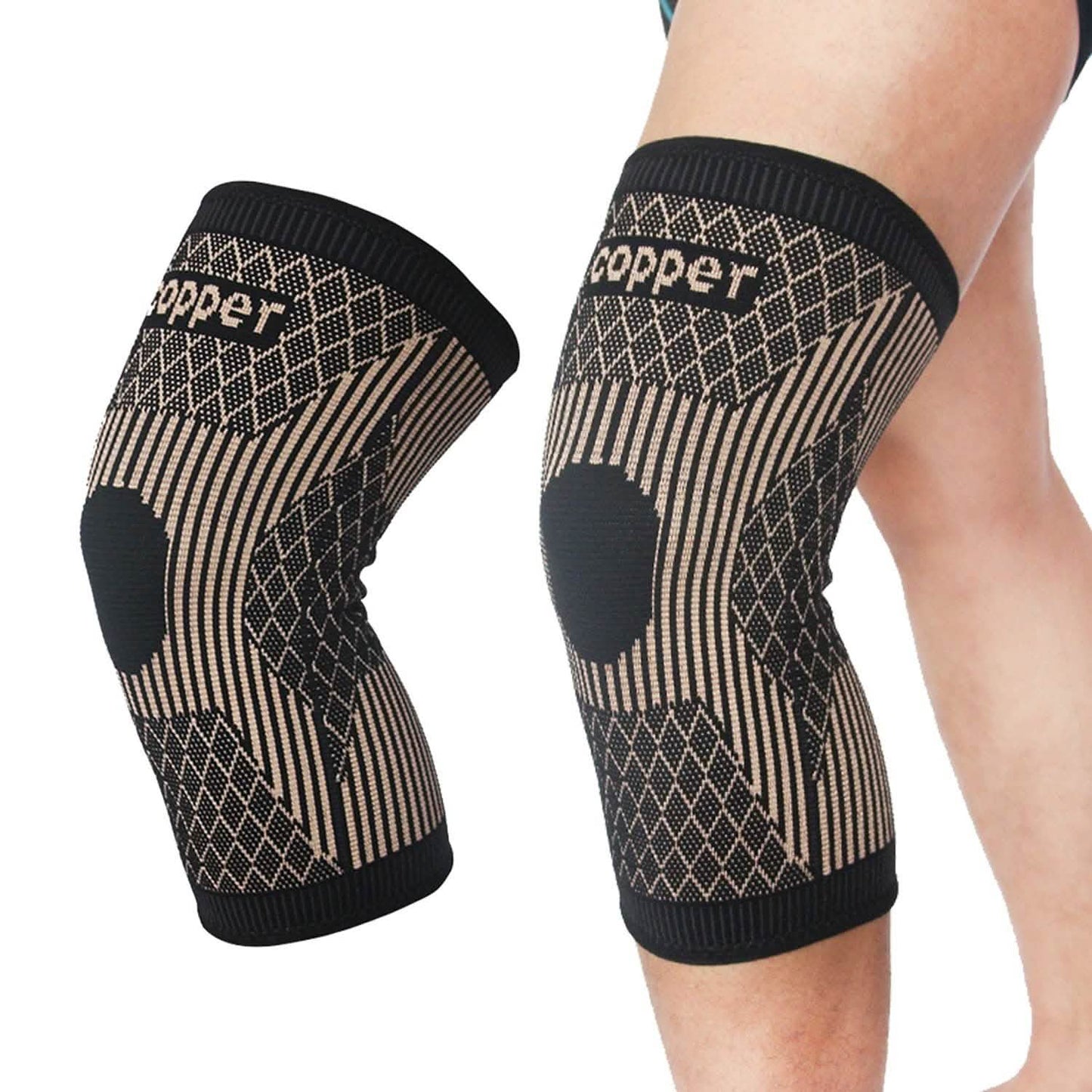 Copper Breathable Recovery Knee Support Brace Sleeve DailySale
