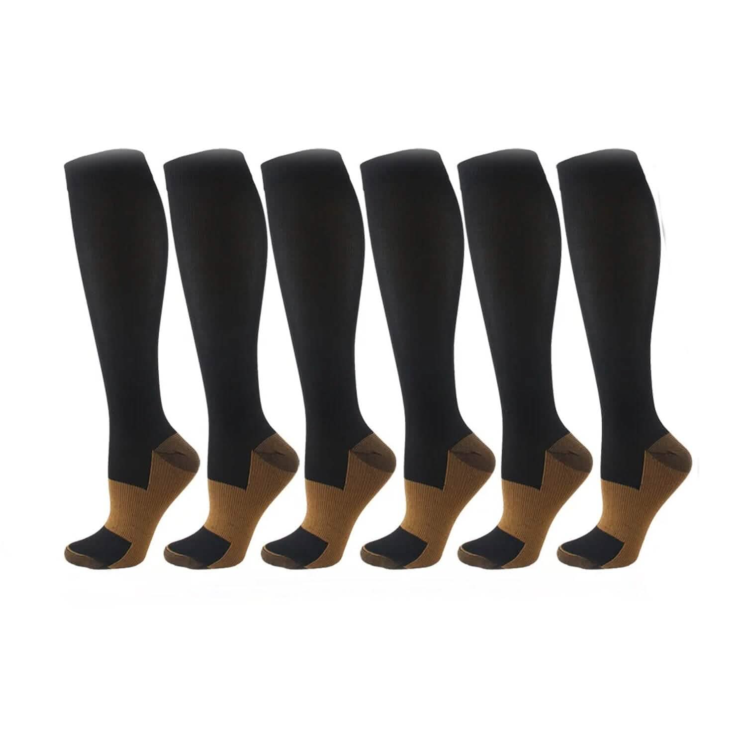 Copper Compression Socks 20-30mmHg Graduated Support L/XL for Men and Women DailySale
