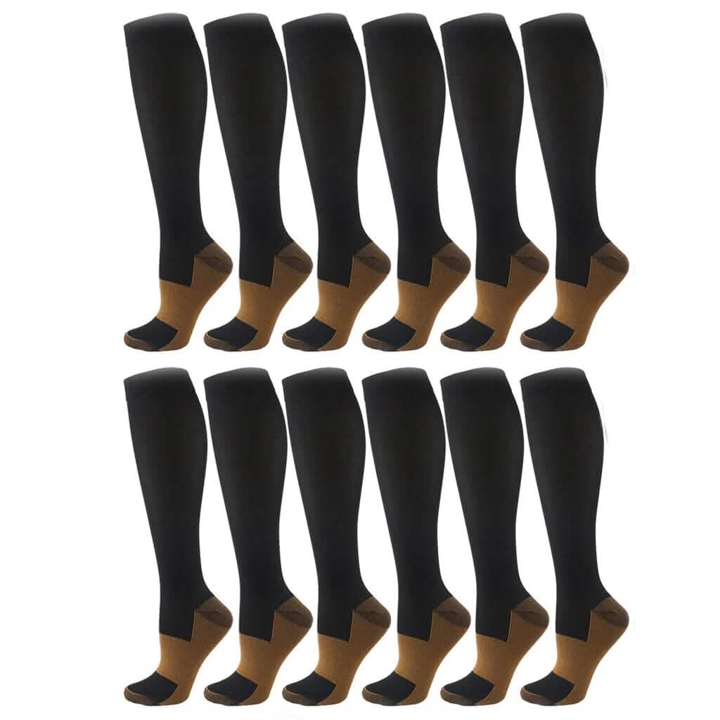 Copper Compression Socks 20-30mmHg Graduated Support L/XL for Men and Women DailySale