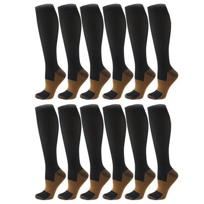 Copper Compression Socks 20-30mmHg Graduated Support L/XL for Men and Women DailySale
