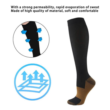 Copper Compression Socks 20-30mmHg Graduated Support L/XL for Men and Women DailySale