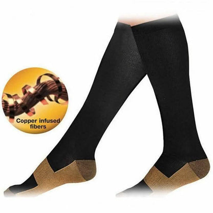 Copper Compression Socks 20-30mmHg Graduated Support L/XL for Men and Women DailySale