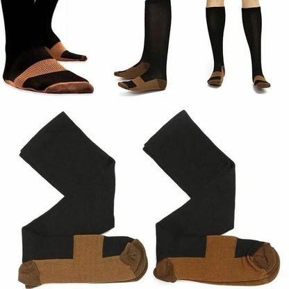 Copper Compression Socks 20-30mmHg Graduated Support L/XL for Men and Women DailySale