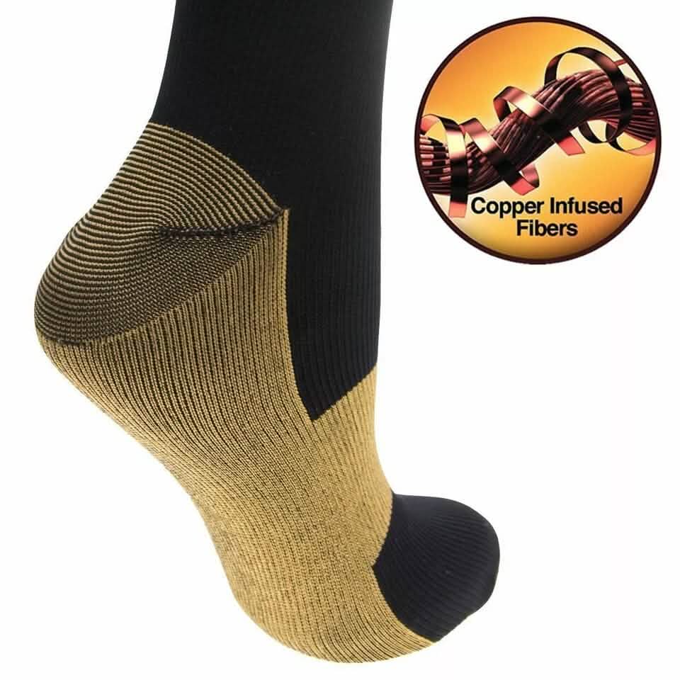 Copper Compression Socks 20-30mmHg Graduated Support L/XL for Men and Women DailySale