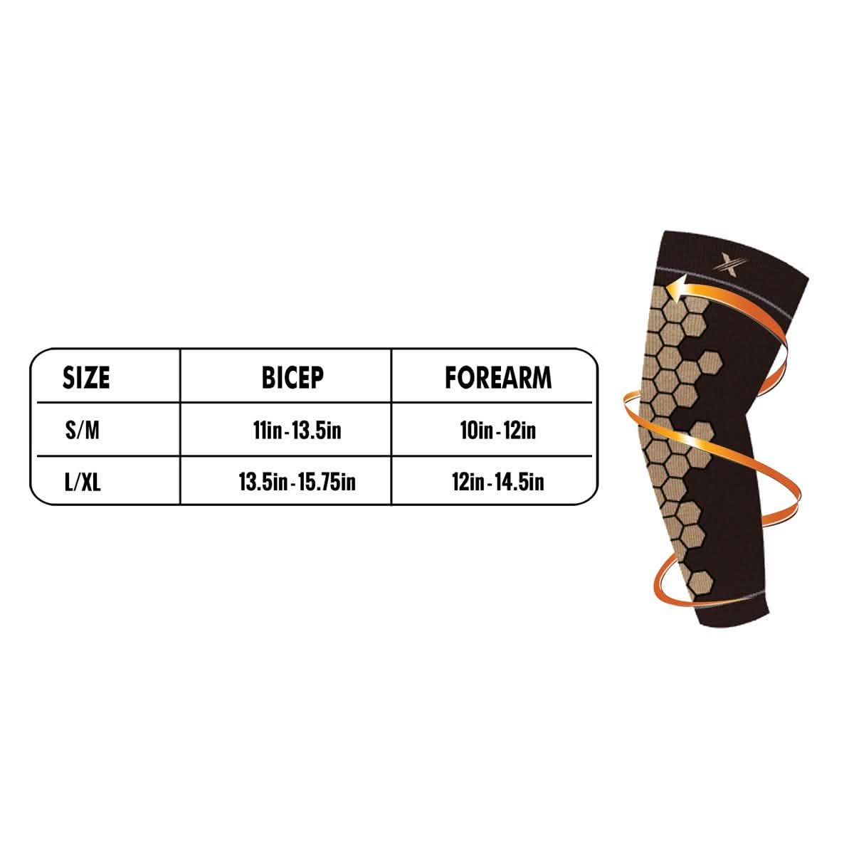 Copper Infused Arm Compression Elbow Support Sleeves DailySale