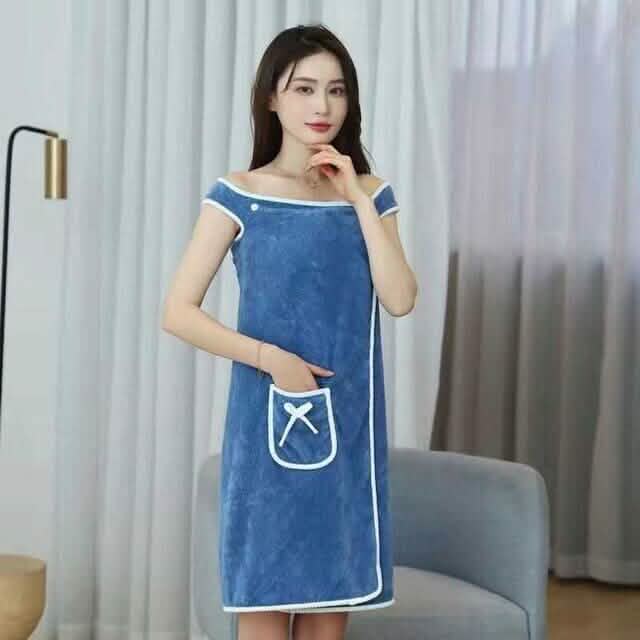 Coral Velvet Bath Towel Skirt Bow Sling Bathrobe DailySale