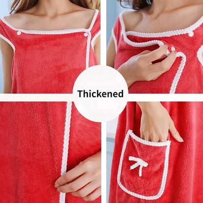 Coral Velvet Bath Towel Skirt Bow Sling Bathrobe DailySale
