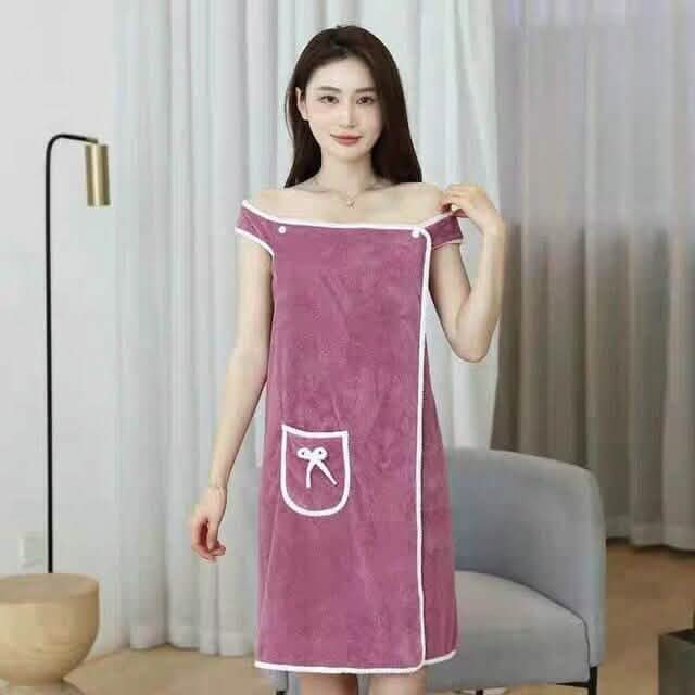 Coral Velvet Bath Towel Skirt Bow Sling Bathrobe DailySale