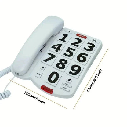 Corded Landline Telephone with Big Buttons for Seniors Home Phone DailySale