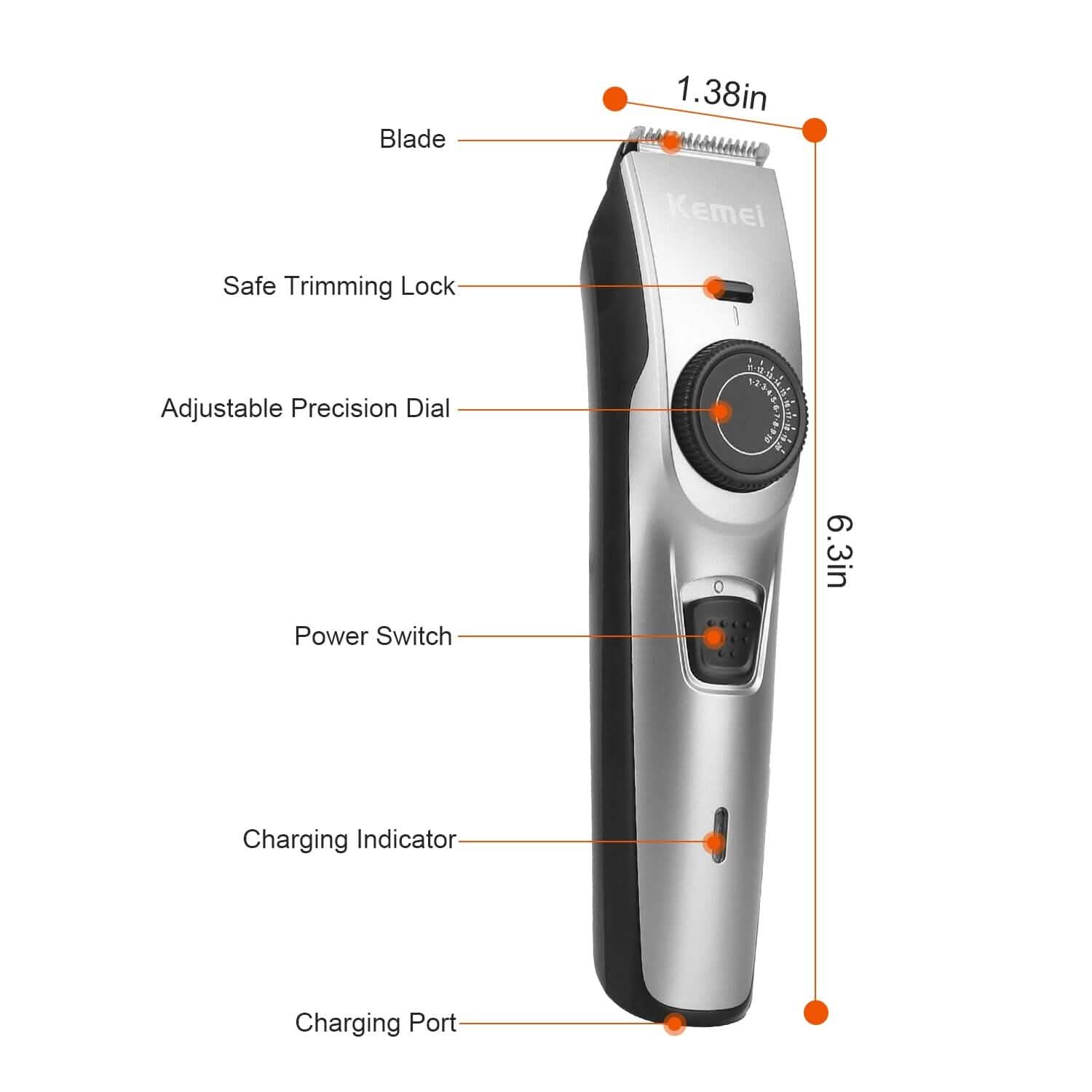 Cordless Beard Trimmer USB Rechargeable Beard Grooming Kit DailySale
