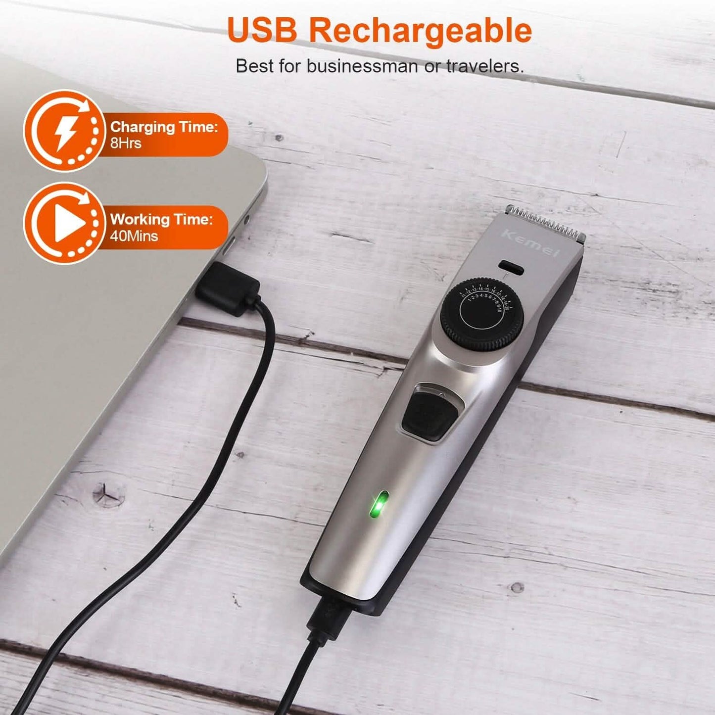 Cordless Beard Trimmer USB Rechargeable Beard Grooming Kit DailySale