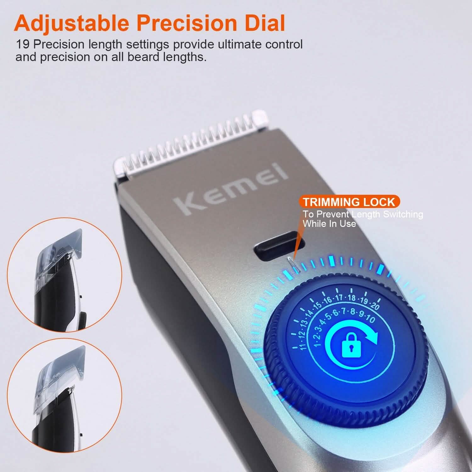 Cordless Beard Trimmer USB Rechargeable Beard Grooming Kit DailySale
